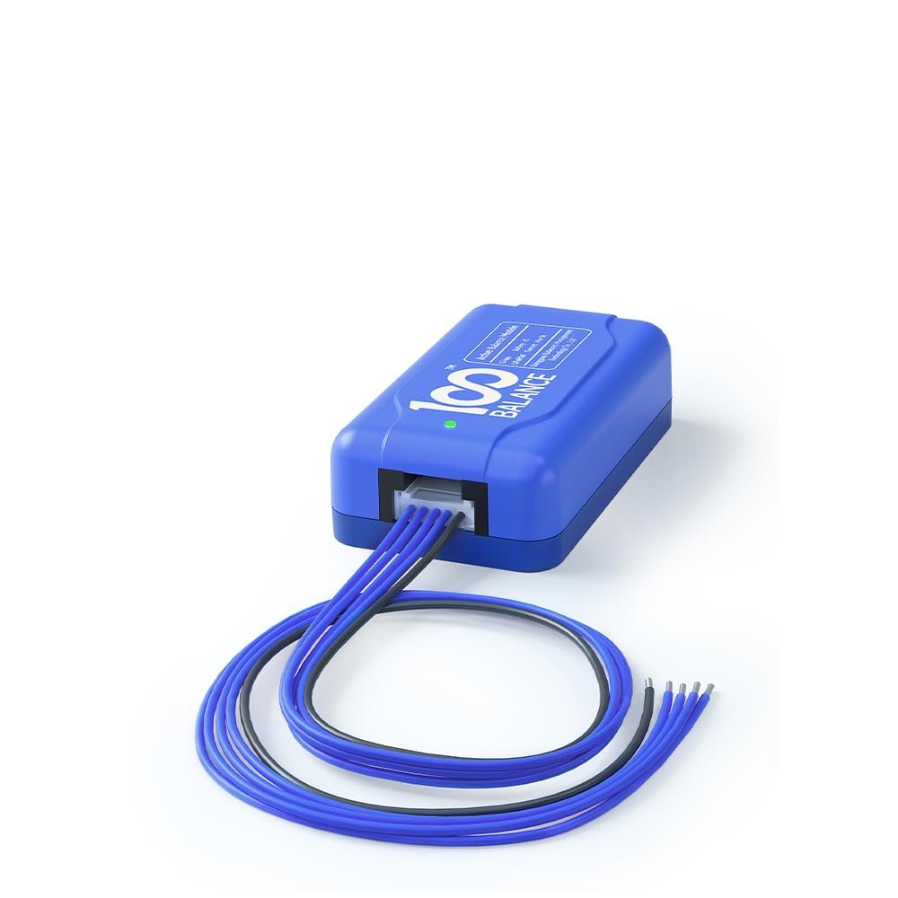 100Balance Hardware 1A Active Balancer 4S Equalizer for Lifepo4 or Li-ion Lithium Battery Group BMS Energy Transfer Board with Blue ABS Case