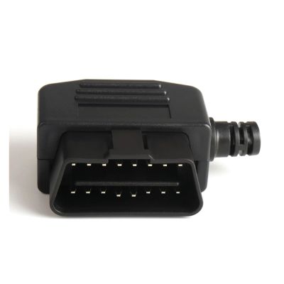PriaRi 16 Pin OBD2 GPS Diagnostic Connector Male Adapter Socket Shell and Screw Kit Male Auto Car Connector Cable Wire