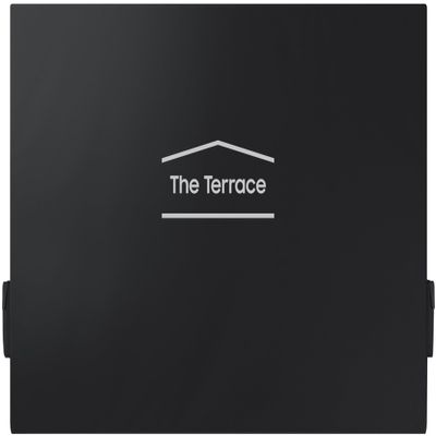 SAMSUNG 65-Inch The Terrace Outdoor Smart TV Dust Cover with Protective Lining, Breathable Holes, Soundbar Protection, Pocket for Remote and Accessories, VG-SDCC65G, Dark Grey