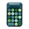 PenRux 2.4GHz Retro Color Numeric Keypad, 18 Keys Mini Number Keyboard with USB Receiver, Portable Financial Accounting Keyboard Extensions for Laptop (Dark Green Color) view 1