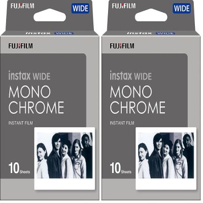 Fujifilm Instax Wide Monochrome Film - 10 Exposures (Pack of 2)