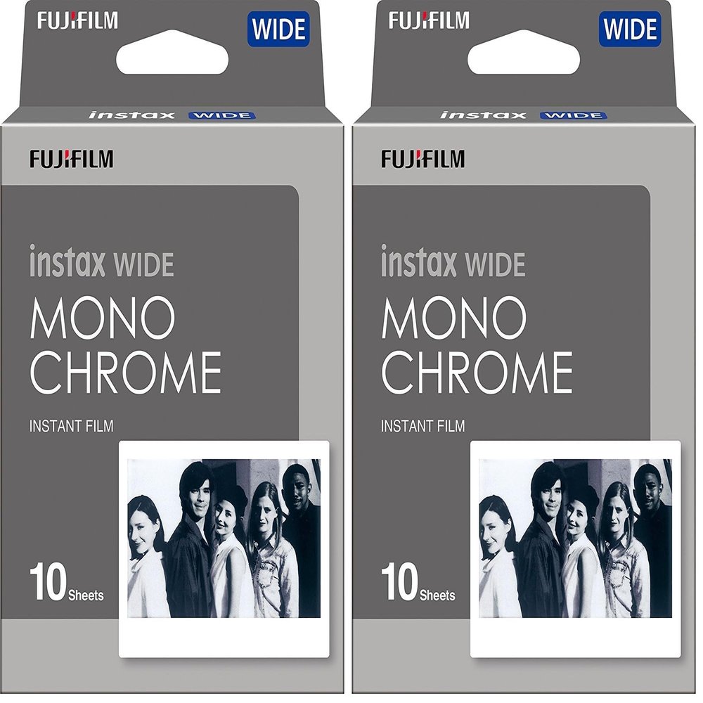 Fujifilm Instax Wide Monochrome Film - 10 Exposures (Pack of 2)