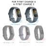 Tobfit 6 PACK Sport Bands Compatible with Fitbit Charge 5 Bands for Women Men, Soft Silicone Waterproof Straps Replacement Wristbands Compatible for Fitbit Charge 5 Watchband,Small, Black/Dark view 2