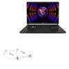 BoxWave Stand and Mount Compatible with MSI Vector GP78 HX - Pocket Aluminum Stand 3-in-1, Portable Multi Angle Viewing Riser - Metallic Silver view 1
