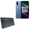 BoxWave Keyboard Compatible with Xiaomi Poco C51 - SlimKeys Bluetooth Keyboard, Portable Thin with Chiclet-Style Keys - Jet Black view 1