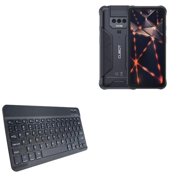 BoxWave Keyboard Compatible with Cubot Kingkong Power - SlimKeys Bluetooth Keyboard, Portable Thin with Chiclet-Style Keys - Jet Black