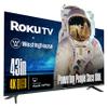 Westinghouse Roku TV - 43 Inch Smart TV, 4K UHD QLED Television w/HDR 10+, Dolby Vision, Wi-Fi & Mobile App Connectivity, Flat Screen Compatible w/Apple HomeKit, Alexa, & Google Assistant view 1