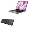 BoxWave Keyboard Compatible with Chuwi GemiBook - MediaOne Keyboard with TouchPad, USB Fullsize PC Wireless TrackPad - Jet Black view 1
