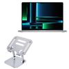 BoxWave Stand and Mount Compatible with Apple MacBook Pro 16" (2023) - Executive VersaView Laptop Stand, Ergonomic Adjustable Viewing Angle Metallic Riser - Metallic Silver view 1