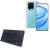 BoxWave Keyboard Compatible with vivo V25 Pro - SlimKeys Bluetooth Keyboard - with Backlight, Portable Slim LED 7 Colors - Jet Black view 1