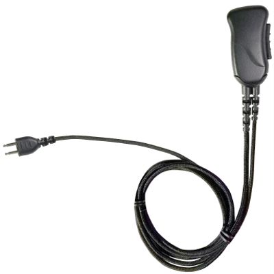 PRYME SNAP Series 1 Wire Braided Fiber Surveillance Kit, Lapel Mic Style (1-Wire) with Noise-Reducing Mic Element. Compatible with Hytera 1-Pin for PD-3 Series