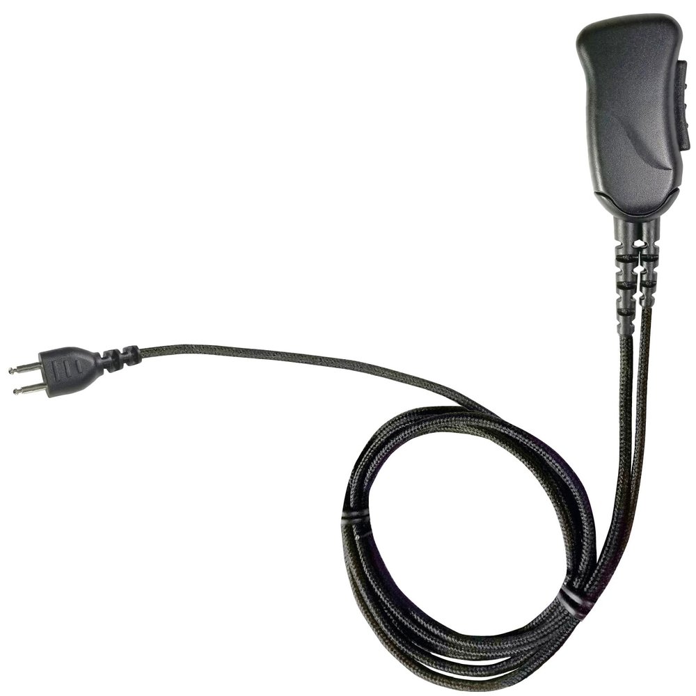 PRYME SNAP Series 1 Wire Braided Fiber Surveillance Kit, Lapel Mic Style (1-Wire) with Noise-Reducing Mic Element. Compatible with Hytera 1-Pin for PD-3 Series