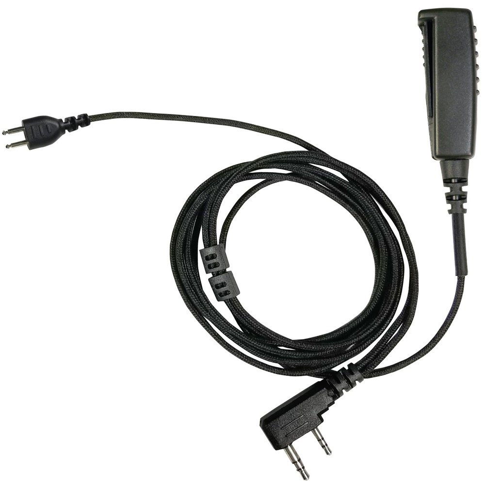 PRYME SNAP (SNP-2W-01-BF) Series 2-Wire Braided Fiber Surveillance Kit, Lapel Mic Style with Noise-reducing Mic Element