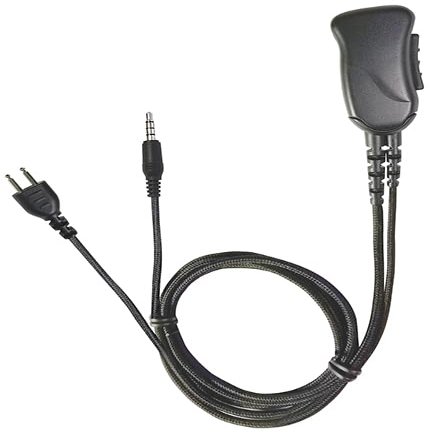 PRYME SNAP (SNP-1W-99AT-BF) Series 1 Wire Braided Fiber Surveillance Kit, Lapel Mic Style (1-Wire) with Noise-reducing mic Element. Compatible with PoC, PTX & Kodiak