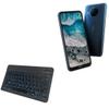BoxWave Keyboard Compatible with Nokia X100 5G - SlimKeys Bluetooth Keyboard - with Backlight, Portable Slim LED 7 Colors - Jet Black view 1