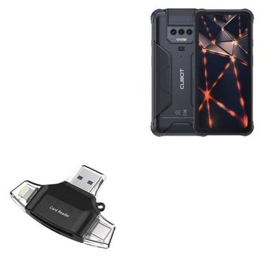 BoxWave Smart Gadget Compatible with Cubot Kingkong Power - AllReader SD Card Reader, microSD Card Reader SD Compact USB - Jet Black