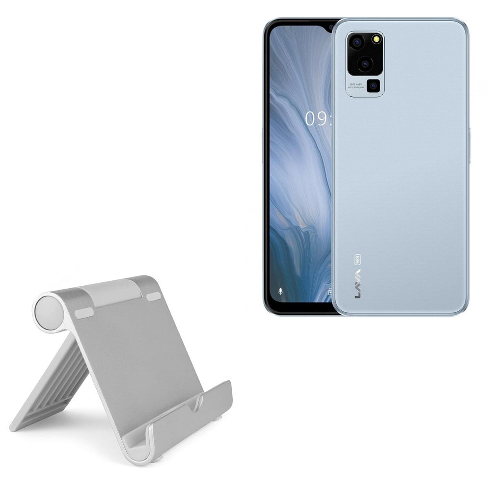 BoxWave Stand and Mount Compatible with Lava Blaze 5G - VersaView Aluminum Stand, Portable, Multi Angle Viewing Sturdy