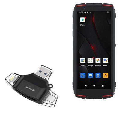 BoxWave Smart Gadget Compatible with Cubot Kingkong Mini 3 - AllReader SD Card Reader, microSD Card Reader SD Compact USB - Jet Black