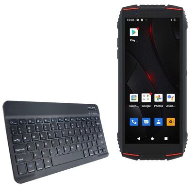 BoxWave Keyboard Compatible with Cubot Kingkong Mini 3 - SlimKeys Bluetooth Keyboard, Portable Thin with Chiclet-Style Keys - Jet Black