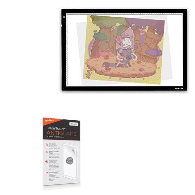 BoxWave Screen Protector Compatible with Huion A2 (13.5 in) - ClearTouch Anti-Glare (2-Pack), Anti-Fingerprint Matte Film Skin