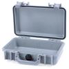 ColorCase Pelican Protector 1170 Case Silver - Small Size Waterproof Case (Case Only) - Silver Latches view 1