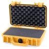 ColorCase Pelican Protector 1170 Case Yellow - Small Size Waterproof Case with Pick & Pluck Foam & Convoluted Lid Foam - Yellow Latches view 1