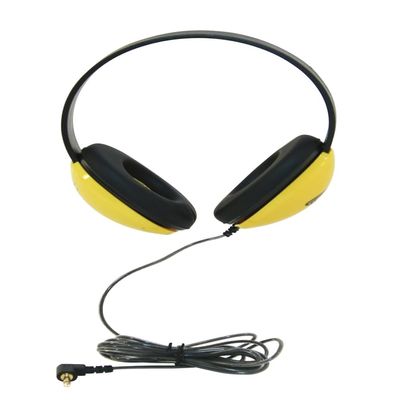 Califone 2800-YL CT Listening First Stereo Headphones, Yellow; Comfortable Adjustable Headband, Specifically Sized for Young Students, Ideal for Beginning Computer Classes and Story-time Uses