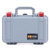 ColorCase Pelican Protector 1170 Case Silver - Small Size Waterproof Case (Case Only) - Red Latches view 2