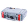 ColorCase Pelican Protector 1170 Case Silver - Small Size Waterproof Case (Case Only) - Red Latches view 3