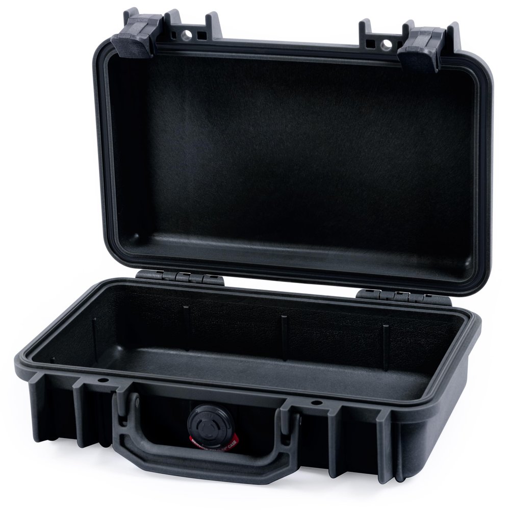 ColorCase Pelican Protector 1170 Case Black - Small Size Waterproof Case (Case Only) - Black Latches