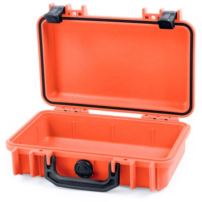 ColorCase Pelican Protector 1170 Case Orange - Small Size Waterproof Case (Case Only) - Black Latches