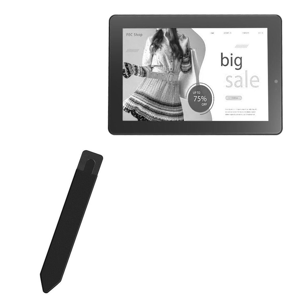 BoxWave Stylus Pouch Compatible with FEC PP-1120W (10.1 in) - Stylus PortaPouch, Pen Stylii Holder Carrier Portable Self-Adhesive - Jet Black