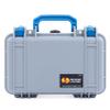 ColorCase Pelican Protector 1170 Case Silver - Small Size Waterproof Case (Case Only) - Blue Latches view 2