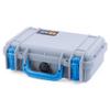 ColorCase Pelican Protector 1170 Case Silver - Small Size Waterproof Case (Case Only) - Blue Latches view 3