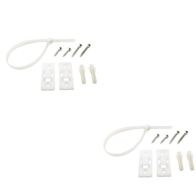 Toyvian 20sets Furniture Anchor Kit Proofing Anti-tip Straps for Cabinets Dressers Durable Plastic Buckles for Home Safety White Color for Boys and Girls Pets