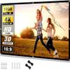 72 and 100 inch Projection Screen 16:9 Foldable Anti-Crease Foldable and Portable Projector Movies Screens for Home Theater Outdoor Indoor Support Double Sided Projection view 1