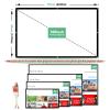 72 and 100 inch Projection Screen 16:9 Foldable Anti-Crease Foldable and Portable Projector Movies Screens for Home Theater Outdoor Indoor Support Double Sided Projection view 4