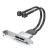 10GTEK MiniSAS HD SFF-8643 to SFF-8088 Dual-Channel Adapter Cable, 12Gbps/6Gbps SAS 3.0/2.0, 30AWG for HBA/Backplane & Legacy Storage, 0.4m/1.3ft view 1