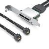 10GTEK MiniSAS HD SFF-8643 to SFF-8088 Dual-Channel Adapter Cable, 12Gbps/6Gbps SAS 3.0/2.0, 30AWG for HBA/Backplane & Legacy Storage, 0.3m/0.98ft view 2