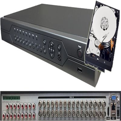 Sikker Standalone 32 Channel CCTV DVR with 8TB Hard Drive pre-Installed Support 5MP/1080P AHD/TVI/960H Analog Camera Home/Business Surveillance Security System Video Recorder 20+ Days Constant Record