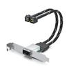 10Gtek MiniSAS HD Dual-Channel Extender Cable, SFF-8643 to SFF-8644 Adapter with Low Profile Bracket for Server/Storage Backplane & NAS Expansion, 30AWG, 0.6m/1.97ft view 1