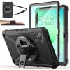 ZtotopCases for Samsung Galaxy Tab A11+ Plus/A9+ 11-Inch 2025/2023, Shockproof Hard Duty Case with Screen Protector+360 Rotating Hand Strap&Stand+Shoulder Strap for Tab A11+/A9 Plus Tablet, Black view 1