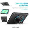 ZtotopCases for Samsung Galaxy Tab A11+ Plus/A9+ 11-Inch 2025/2023, Shockproof Hard Duty Case with Screen Protector+360 Rotating Hand Strap&Stand+Shoulder Strap for Tab A11+/A9 Plus Tablet, Black view 3