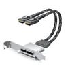 10Gtek MiniSAS SFF-8087 to SFF-8088 Dual-Channel Adapter Cable, 6Gbps SAS 2.0, 30AWG for Server/Storage Expansion & JBOD Backplanes, 0.3m/0.98ft view 1
