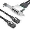10Gtek MiniSAS SFF-8087 to SFF-8088 Dual-Channel Adapter Cable, 6Gbps SAS 2.0, 30AWG for Server/Storage Expansion & JBOD Backplanes, 0.3m/0.98ft view 2