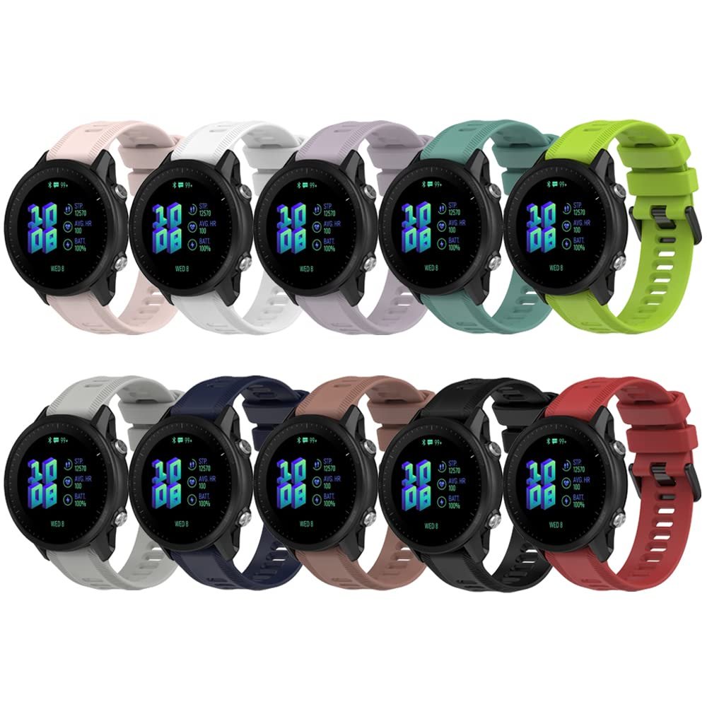 Compatible for Garmin Forerunner 955/955 Solar, 22mm Width Silicone Wristband Replacement WatchBand Strap for Garmin Forerunner 965/955/945/935/745/Instinct/Quatix5/Fenix 7/Fenix 6/Fenix 5