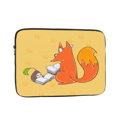 10 Inch Laptop Case Computer Sleeve Shockproof Water-Resistant Notebook Case Bag for Business Travel and Daily Use Sunflower Seeds and Foxes Prints