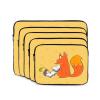 10 Inch Laptop Case Computer Sleeve Shockproof Water-Resistant Notebook Case Bag for Business Travel and Daily Use Sunflower Seeds and Foxes Prints view 2