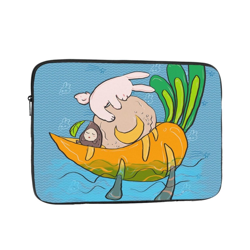 10 Inch Laptop Case Computer Sleeve Shockproof Water-Resistant Notebook Case Bag for Business Travel and Daily Use Sunflower Seeds and Rabbits Prints