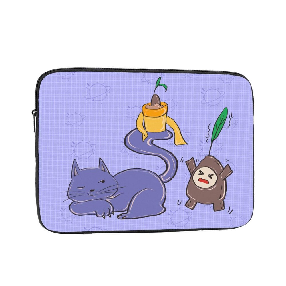 15 Inch Laptop Case Computer Sleeve Shockproof Water-Resistant Notebook Case Bag for Business Travel and Daily Use Sunflower Seeds and Cats Prints